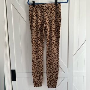 Old Navy Stevie Leopard Animal Print Pants Small Tall Pull On Stretch Slim Fit